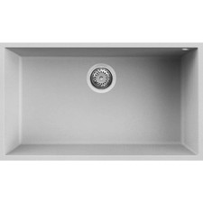 🧼Elleci LMQ13079BSO Lavello Sottotop 1 Vasca Granitek Metal Aluminium 76x44 cm