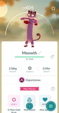Gigantamax Meowth Pok mon Go READ DESC