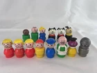 Fisher Price Vintage Little People Lot Of 14 Plastic