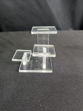 Mineral Display 3 Tier Clear Lucite Pedestal 3 x 2.5 x 2 3/4 Acrylic "C"