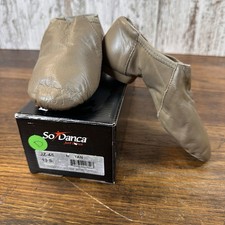 So Danca Jazz Shoes JZ-45 Tan Leather Split Sole Womens 13S