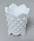 Vintage Hobnail Milk Glass Toothpick Holder