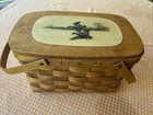 BACOVA GUILD, VA VNTG DUCKS DOUBLE HANDLE PICNIC BASKET EVU, Bath Co. VA — photo 1