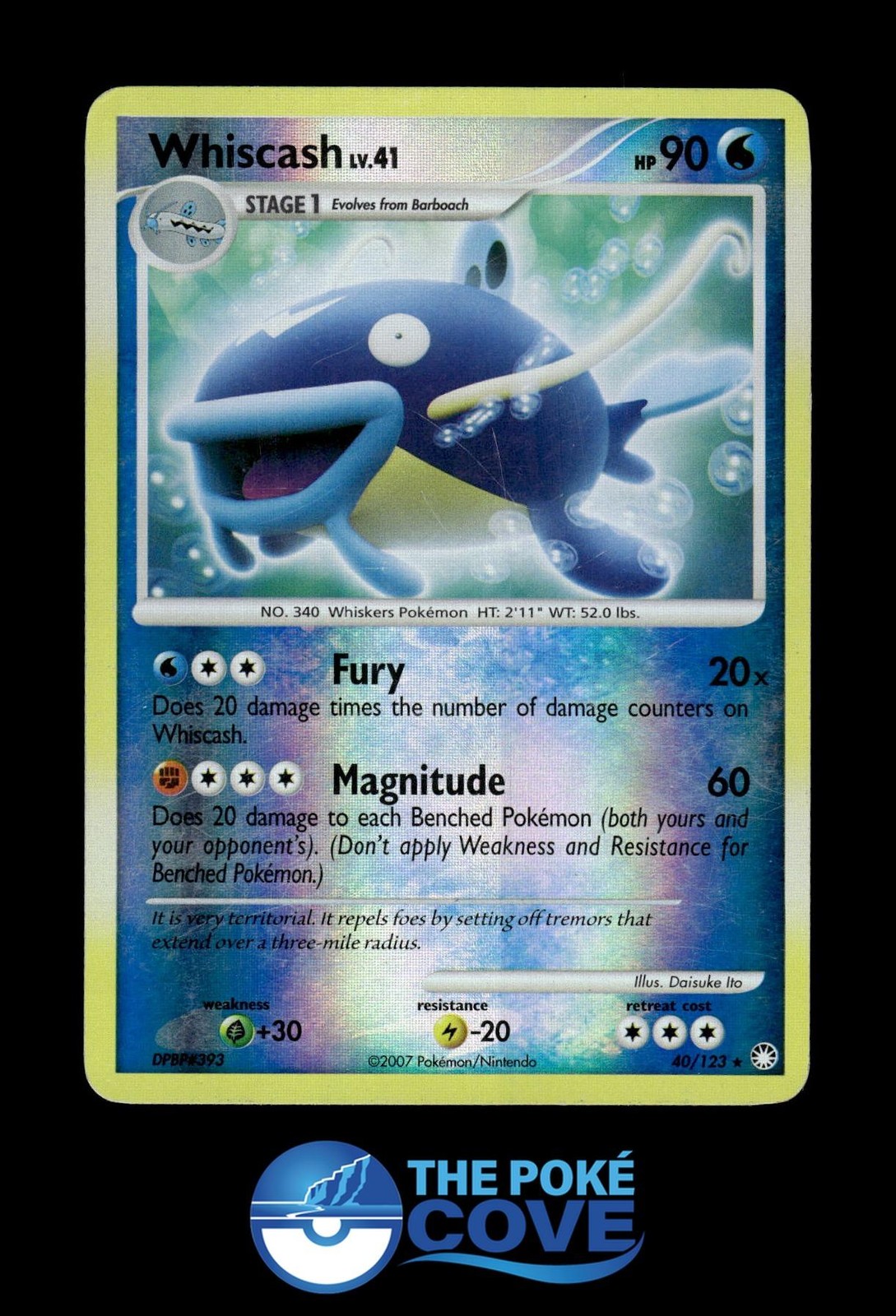 Whiscash 40/123 | Mysterious Treasures Reverse Holo | Pokemon Rare | MP