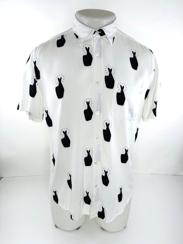 PORTUGUESE FLANNEL - FINGERS CROSSED Camp Mens S / M Shirt - EXCELLENT