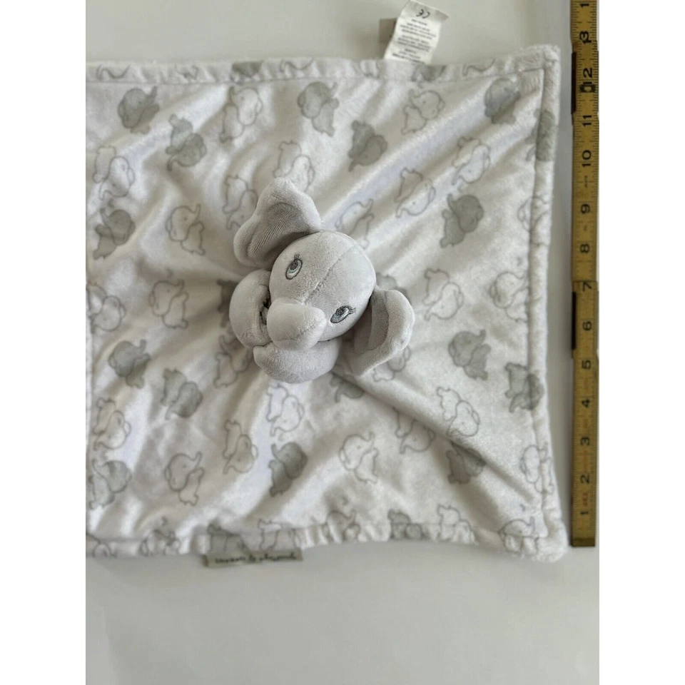 Blankets and Beyond Blue Elephant Blue Gray Security Lovey Nunu Baby 13.5"x13.5 - Image 2 of 4