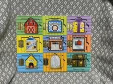 Melissa & Doug Hide and Seek Wooden Activity Board With Wooden Magnets