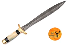 CUSTOM MADE HAND FORGED DAMASCUS STEEL BLADE ROMAN GLADIUS SWORD  1671