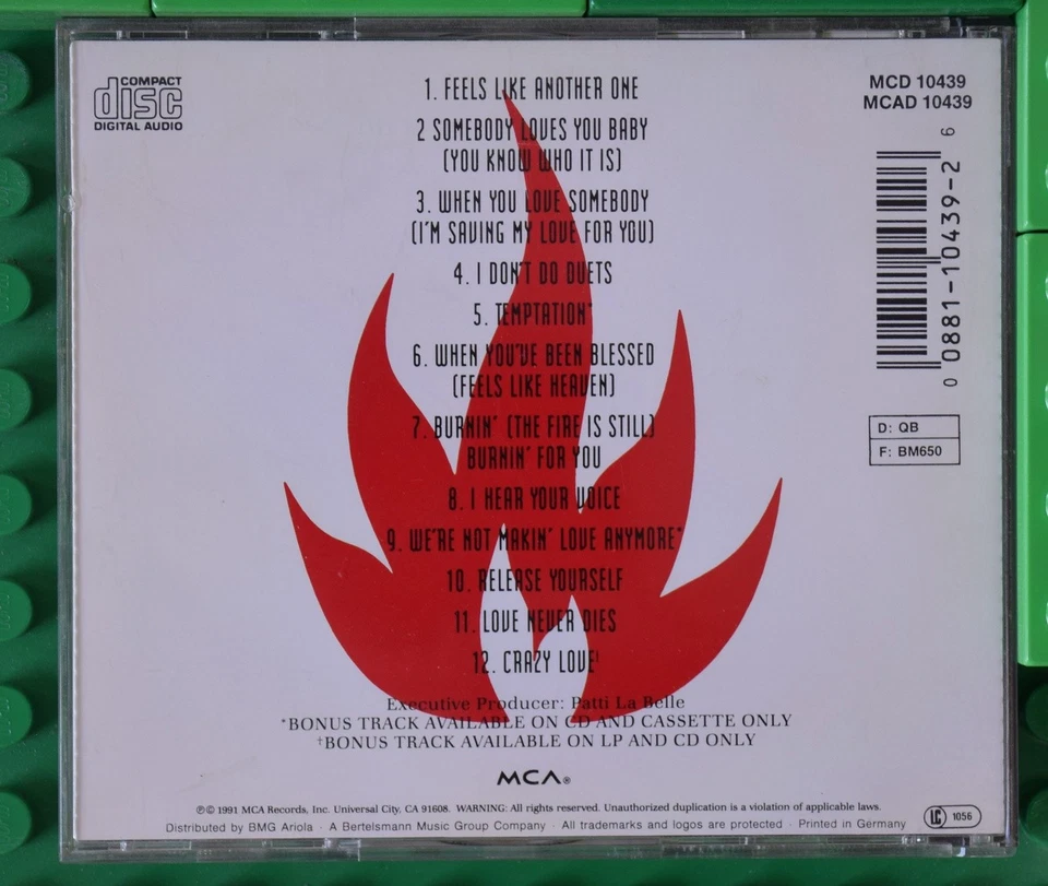 Patti LaBelle - Burnin' - MCA Records - CD - 1991 - Bild 2 von 4