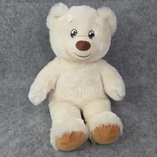 Build A Bear Cream Ivory Teddy Bear Plush 15 Inch Stuffed Animal Toy Brown Nose