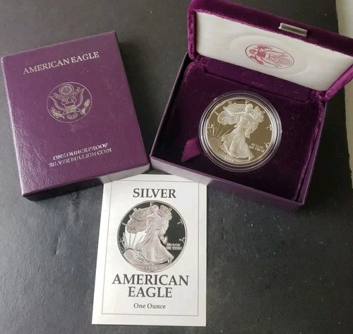 1991 S Proof $1 American Silver Eagle Dollar