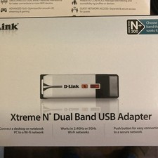 D-Link Wireless Dual Band USB Adapter N300 DWA-160 New in Box Sealed