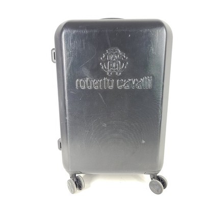 Roberto Cavalli 23'' Spinner Carry On Cabin Hardside Luggage Lock Expand PC Black