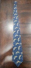 Vintage Fossil 100% Silk Airplane Aviation Novelty Necktie – Made in USA