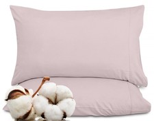 300 Thread Count 100 Long Staple Combed Cotton Pillowcases Set of 2 - Ultra ...