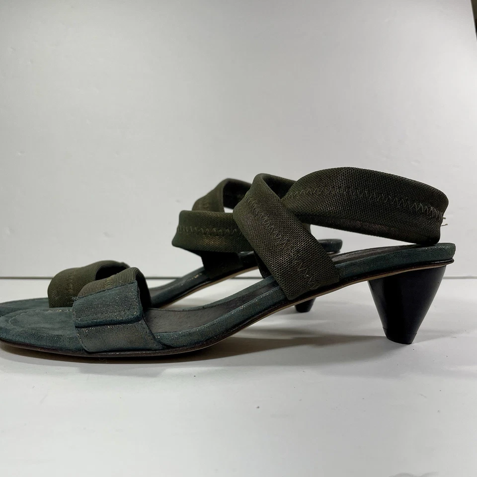 Sandalias DONALD J PLINER Malla Elástica Patente HALIN Punta Abierta Tobillo Talla 7M Nuevas Foto 2 de 4