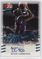 2021-22 Leaf Pro Set Power Platinum Spectrum Foil 5/99 Devan Cambridge Auto 00em