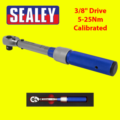 Sealey STW902 Drehmomentschlüssel Mikrometer Style 3/8'' Vierkantantrieb 5-25Nm in EVA Tray 