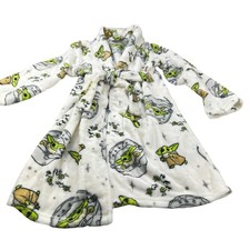 Disney Star Wars Child's Size Small 6-6X Robe Baby Yoda White New With Tags