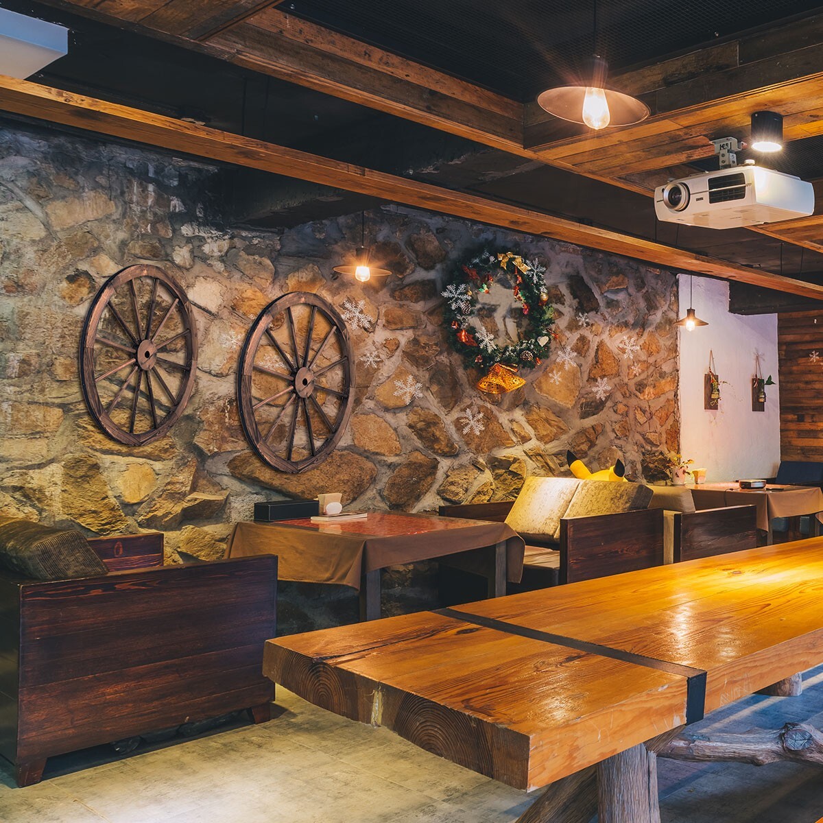 Set of 2 Decorative Wooden Wheels Decorative Wall Fir Wood Vintage Wagon Wheels eBay