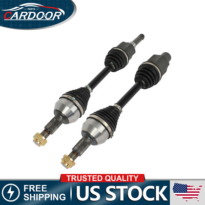 Pair Front CV Axle Shafts For Chevrolet Equinox GMC Terrain 2.4L 2010-2016