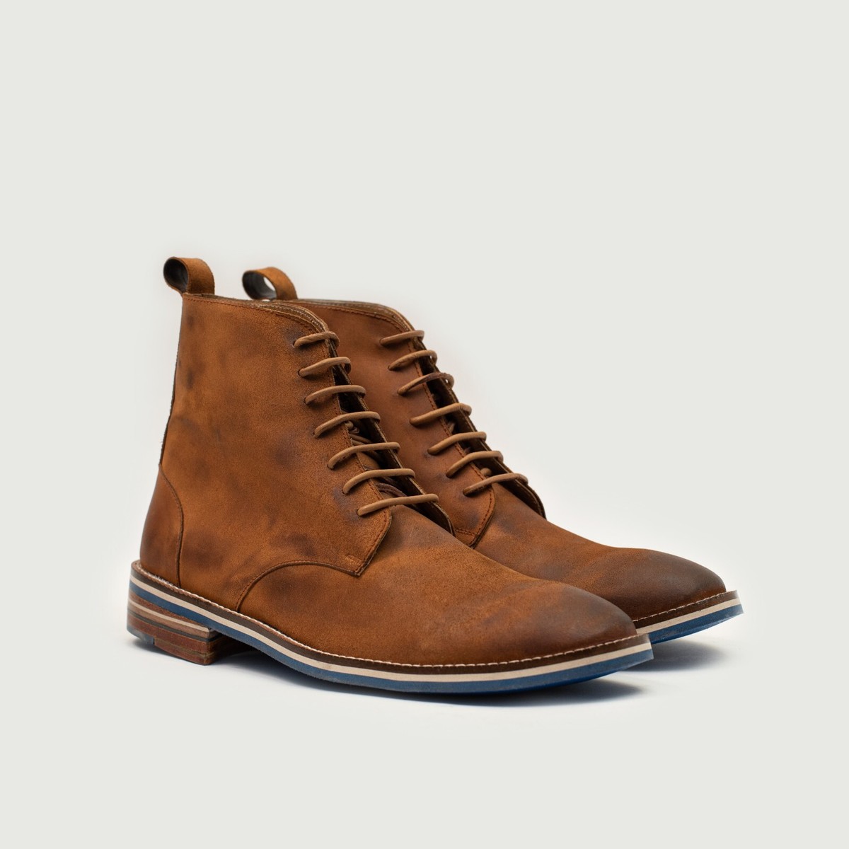 Men Casual Handmade Boots Rugged Ranger Brown By Ministry of 