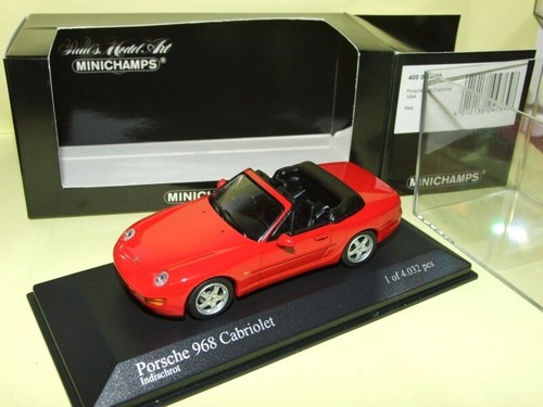 Miniature Minichamps Porsche 968 Cabriolet 1994 Violet Métal – édition Limitée 1/43