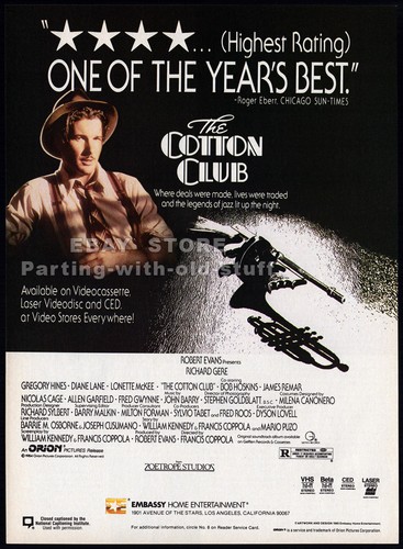 THE COTTON CLUB__Original 1985 print AD / movie promo__RICHARD GERE__DIANE LANE - 第 1/1 張圖片
