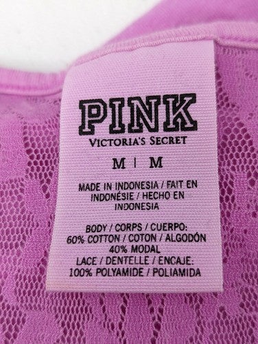 Camiseta sin mangas larga Victoria's Secret rosa para mujer M púrpura-rosa sin mangas - Imagen 4 de 4