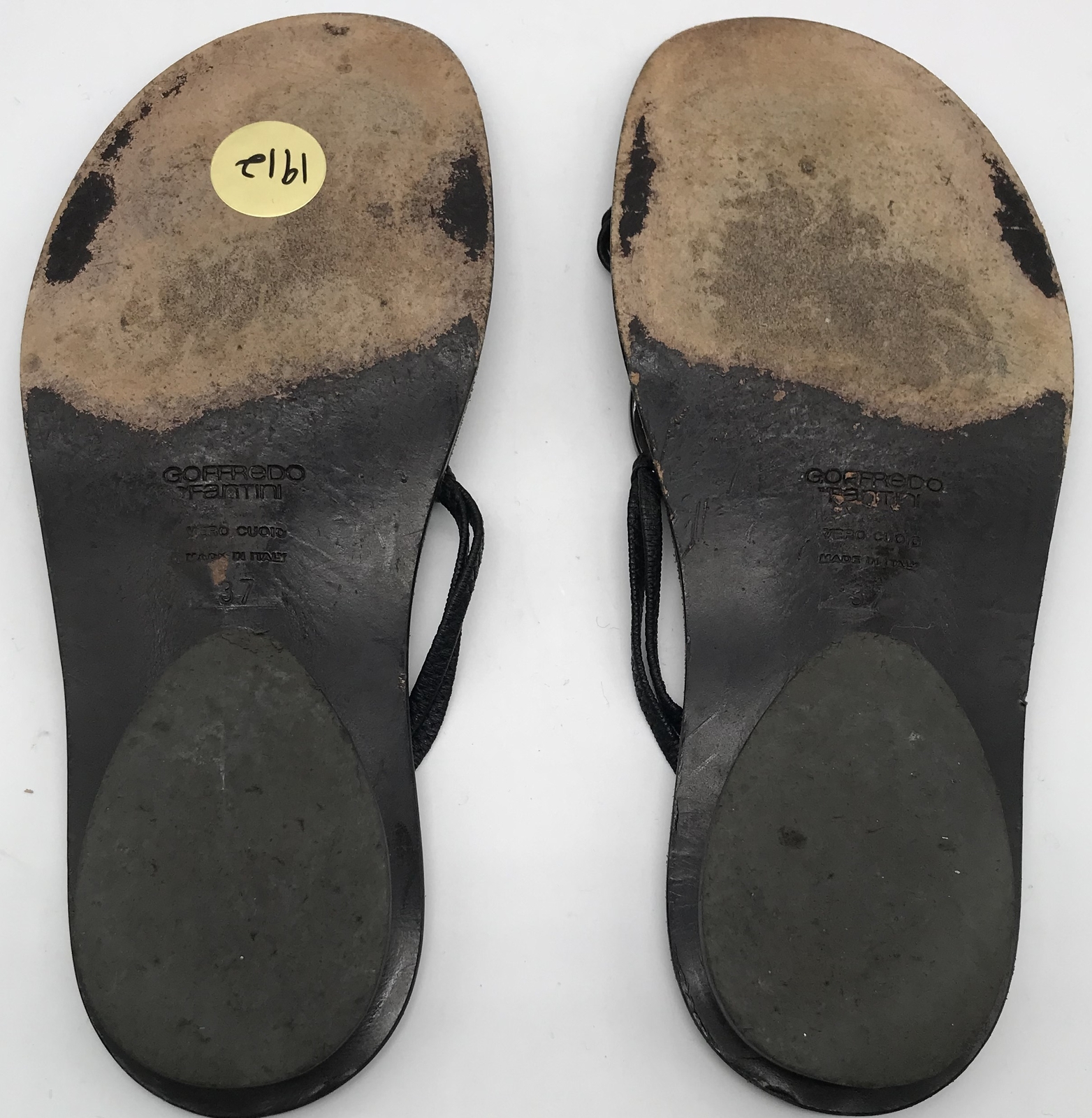 Goffredo Fratini brown leather flat sandal slides… - image 4