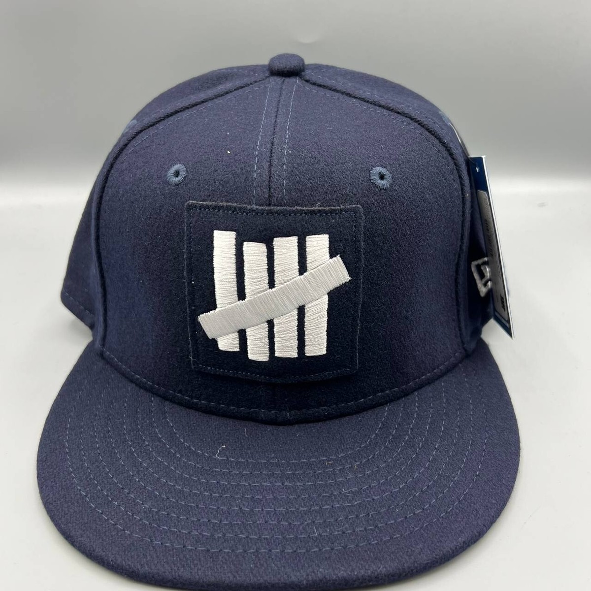 Undefeated Hat Men 7 1/2 Blue 59Fifty New Era Fitted Cap New Wool