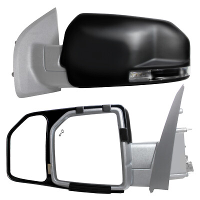 K Source 15-20 Ford F-150 Driver & Passenger Side Extension Towing Mirror Set...