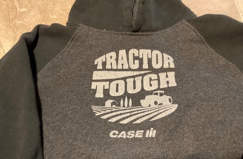 CASE IH tractor tough youth size 8 hoodie made in Canada front pouch pocket - Picture 3 of 6