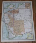 1908 ANTIQUE MAP OF WESTERN AUSTRALIA GOLD FIELDS / PERTH