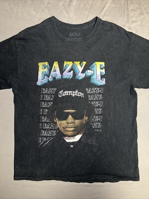Eazy-E NWA Compton Black Short Sleeve T-Shirt Mens Size L (1429)