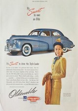 1947 Oldsmobile Blue Car General Motors Vintage Ad Good Taste That Counts
