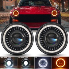Pair 7 Led Headlights Starry Dragon Eyes Drl For Datsun 280zx 280z 260z 240z Pair 7 Led Headlights Starry Dragon Eyes Drl For Datsun 280zx 280z 260z 240z
