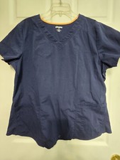 Scrubstar Scrub Top Size XL-Indigo Classic V-Neck Chest 25"/L 27"