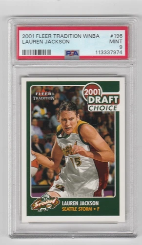 2001 FLEER TRADITION WNBA - #196 LAUREN JACKSON- PSA GRADED MINT 9 - ROOKIE CARD