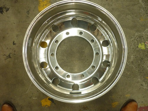 Rim Aluminium Polished 10 Stud 285mm PCD Steer "22.5x9" to suit Truck - Picture 3 of 7