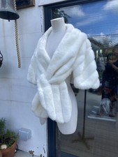 Debut Debenhams One Size Bridal Ivory Faux Fur Bolero Stole Shawl Cropped Cape