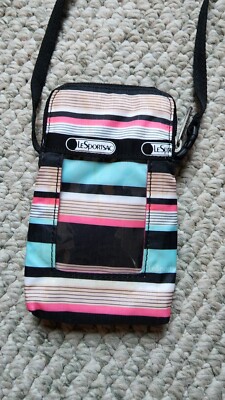 LeSportsac Solid Collection Mini Phone Crossbody Bag Stripe