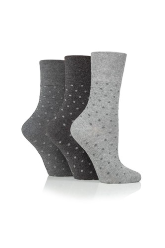 SockShop Gentle Grip Ladies 6 Pairs Cotton Non Elastic Top Diabetic Socks UK 4-8 - Picture 29 of 48