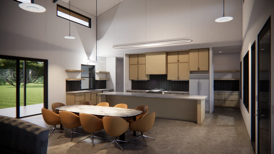 The Pedernales Barndominium - 4 dormitorios / 3 baños 2.973 planos de diseño SF Foto 2 de 4