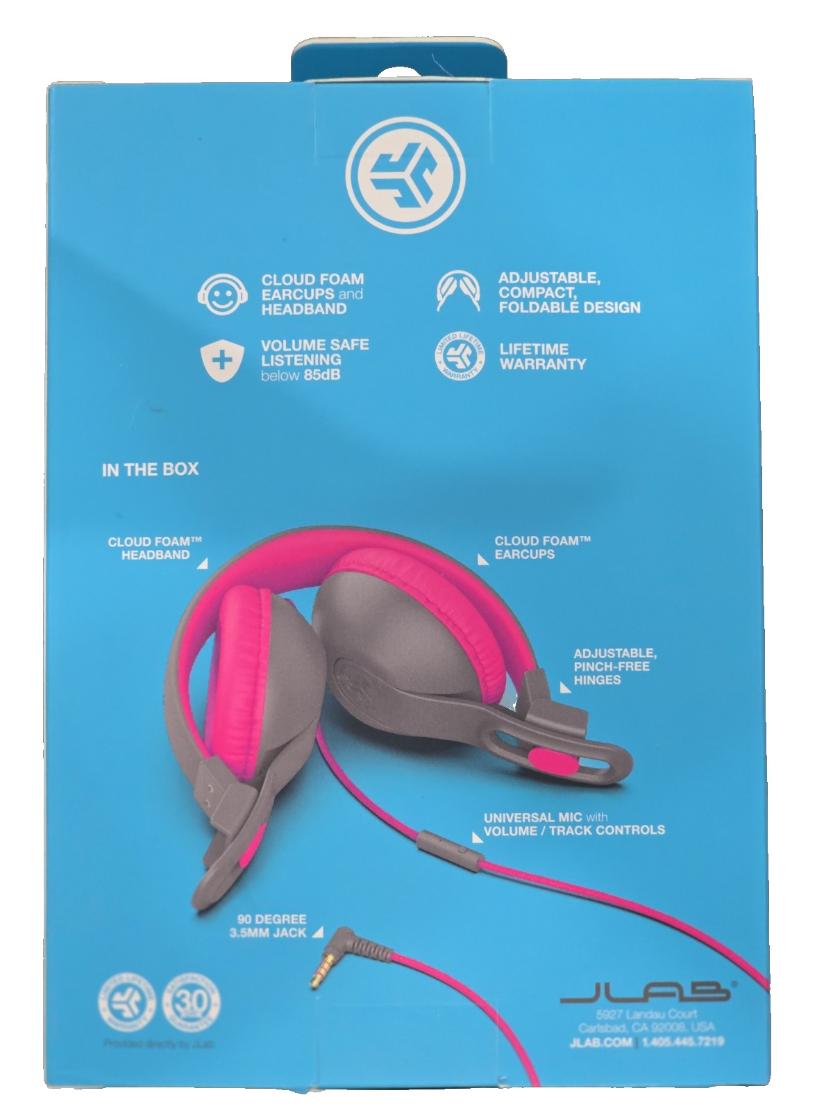 JBuddies Studio 2 Wired Kids Headphones - Black/Pink