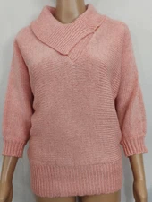 GITANO Knits Women Pink Sweater Size Medium Acrylic 100% Long Sleeve Knit Top