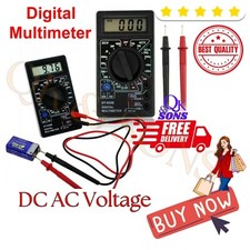 Digital Multimeter Leds Auto Range DC AC Voltage Current Meter Tester Dectect