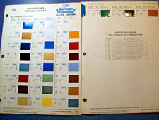 1980 Datsun Nissan DuPont auto Paint Chips set