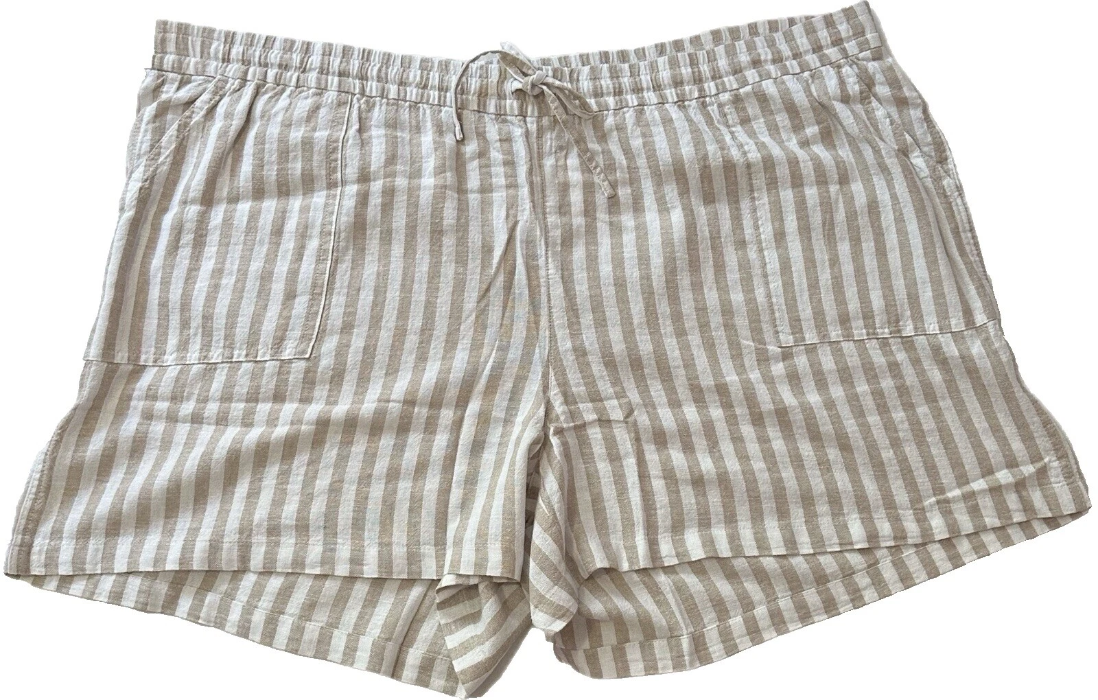 Shorts de linho J.CREW Listrado para mulheres