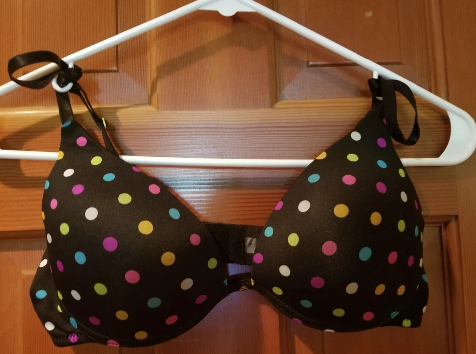 Sujetador con aros push up de lunares Jennifer Moore 36B negro, rosa, azul, amarillo Foto 2 de 4